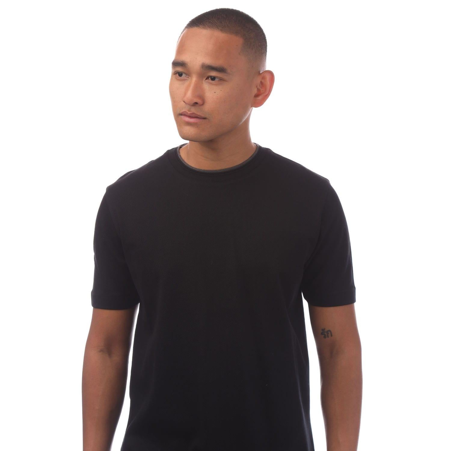 Black - Side - Hugo Boss Mens H-Thompson T-Shirt