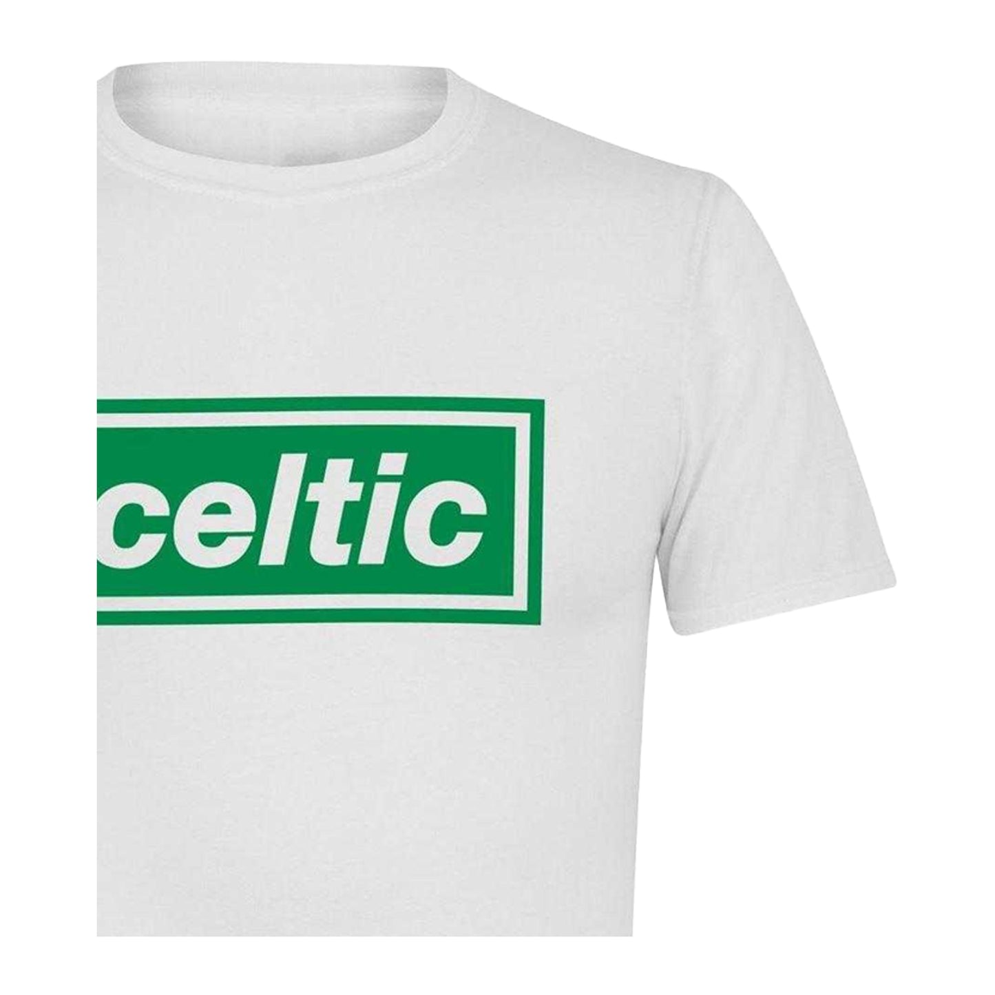 White-Green - Side - AWD Unisex Adult Celtic Cotton T-Shirt