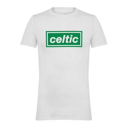 White-Green - Front - AWD Unisex Adult Celtic Cotton T-Shirt