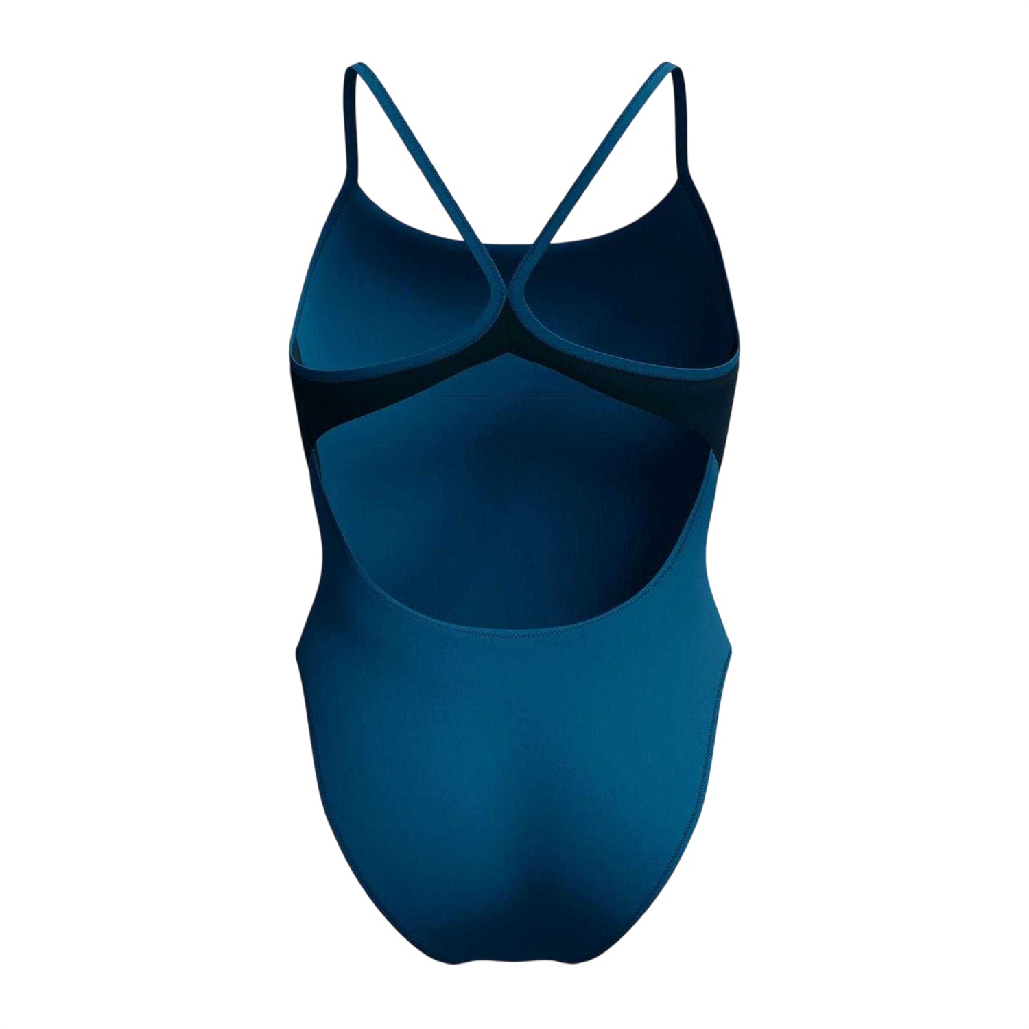 Green - Back - Speedo Womens-Ladies Plain Racer One Piece Swimsuit