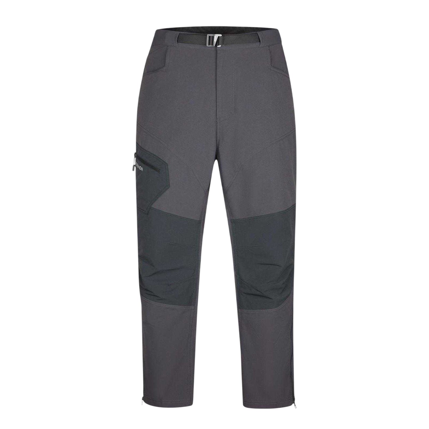 Grey-Black - Front - Karrimor Mens Zip-Off Regular Walking Trousers