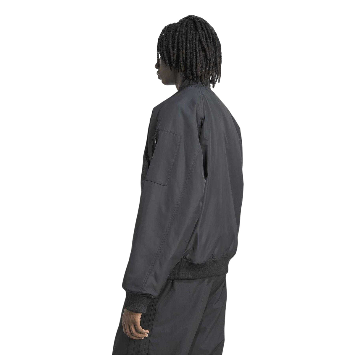 Black - Back - Adidas Mens Teamgeist Logo Zipped Bomber Jacket