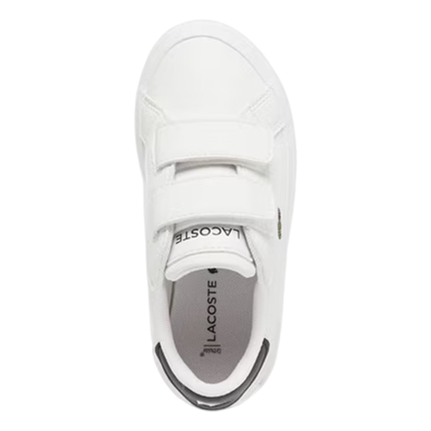 White-Black - Side - Lacoste Childrens-Kids Powercourt Trainers
