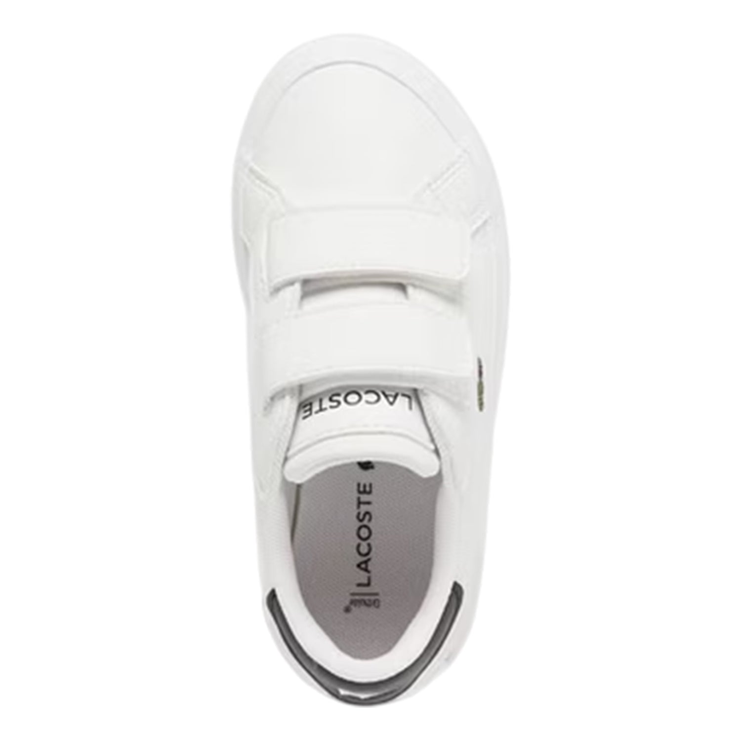 White-Black - Side - Lacoste Childrens-Kids Powercourt Trainers