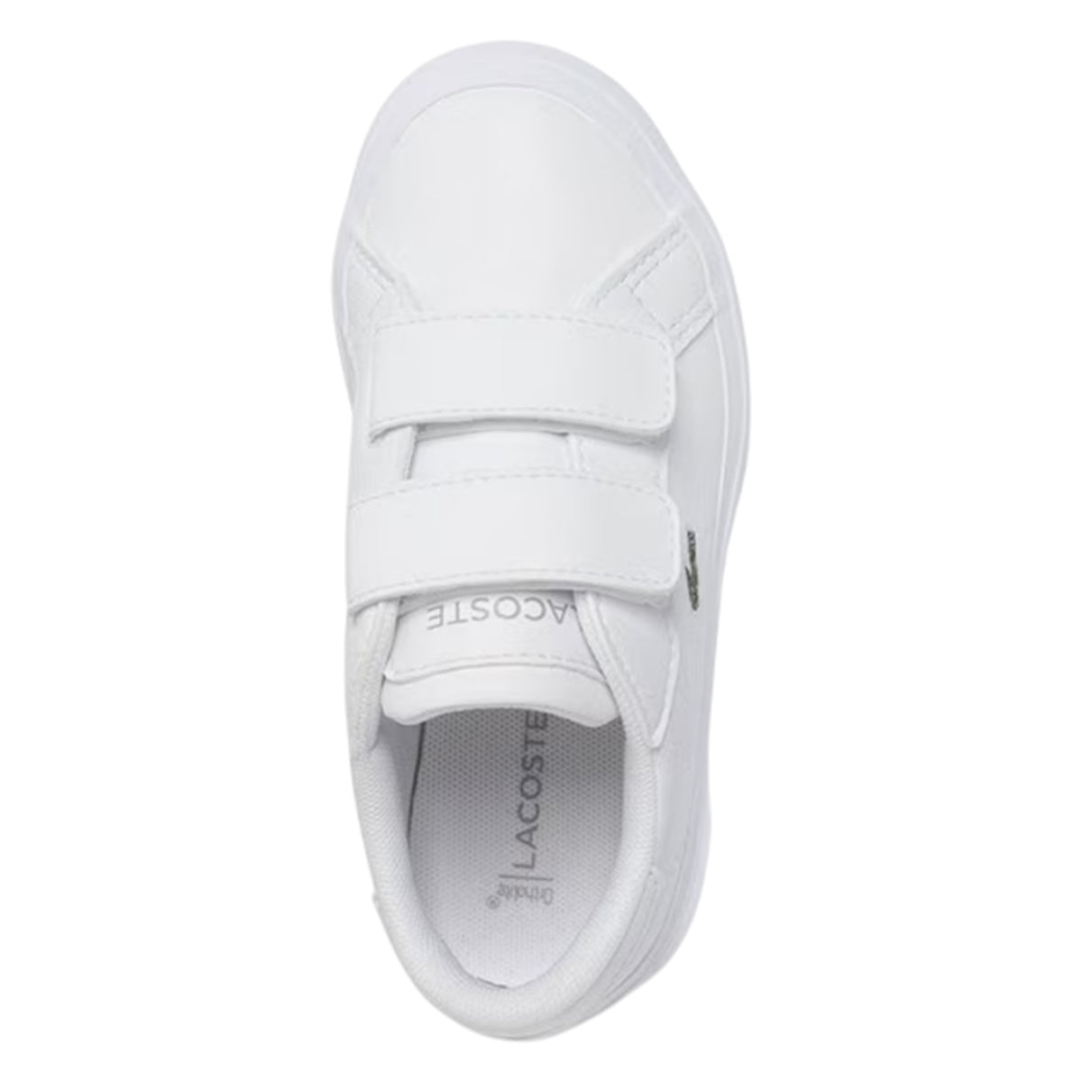 White - Side - Lacoste Childrens-Kids Powercourt Trainers
