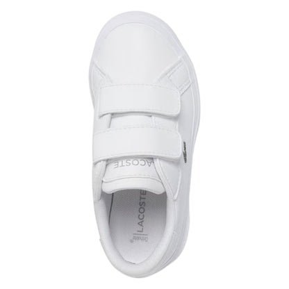 White - Side - Lacoste Childrens-Kids Powercourt Trainers