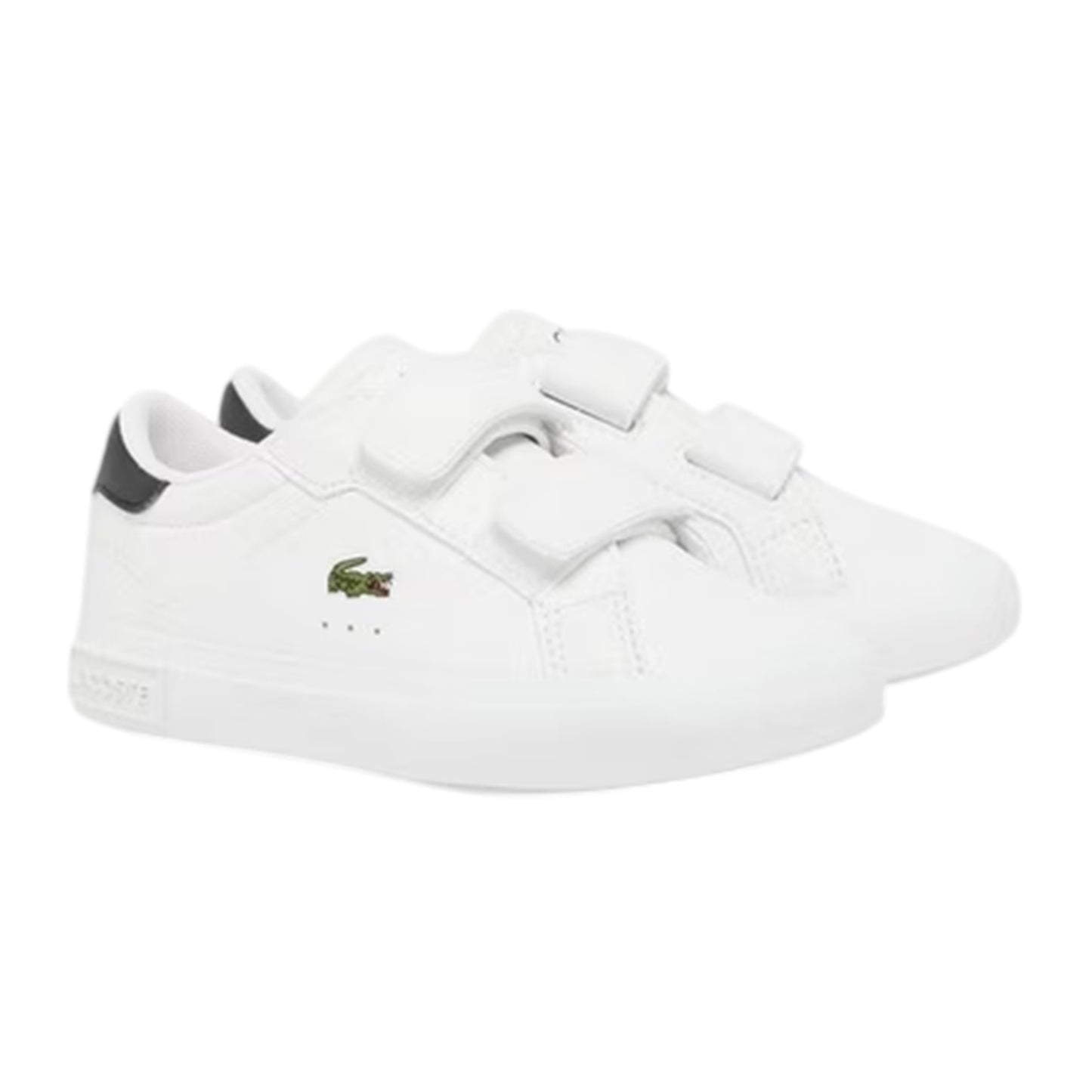 White-Black - Back - Lacoste Childrens-Kids Powercourt Trainers
