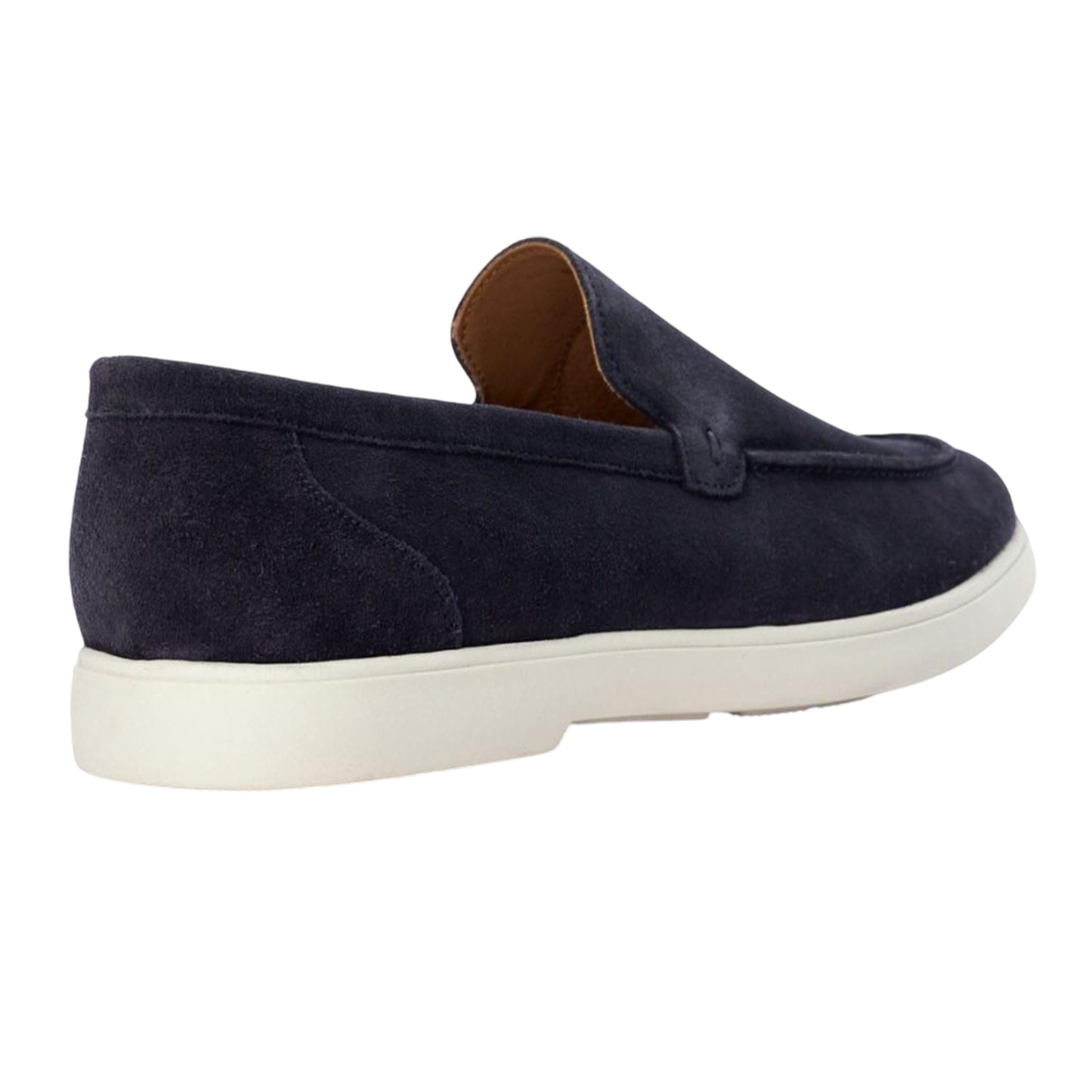Navy - Back - Dune London Mens Bentonn Suede Loafers