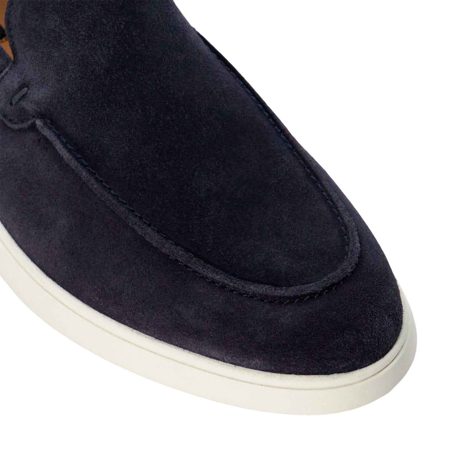 Navy - Pack Shot - Dune London Mens Bentonn Suede Loafers