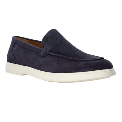Navy - Front - Dune London Mens Bentonn Suede Loafers