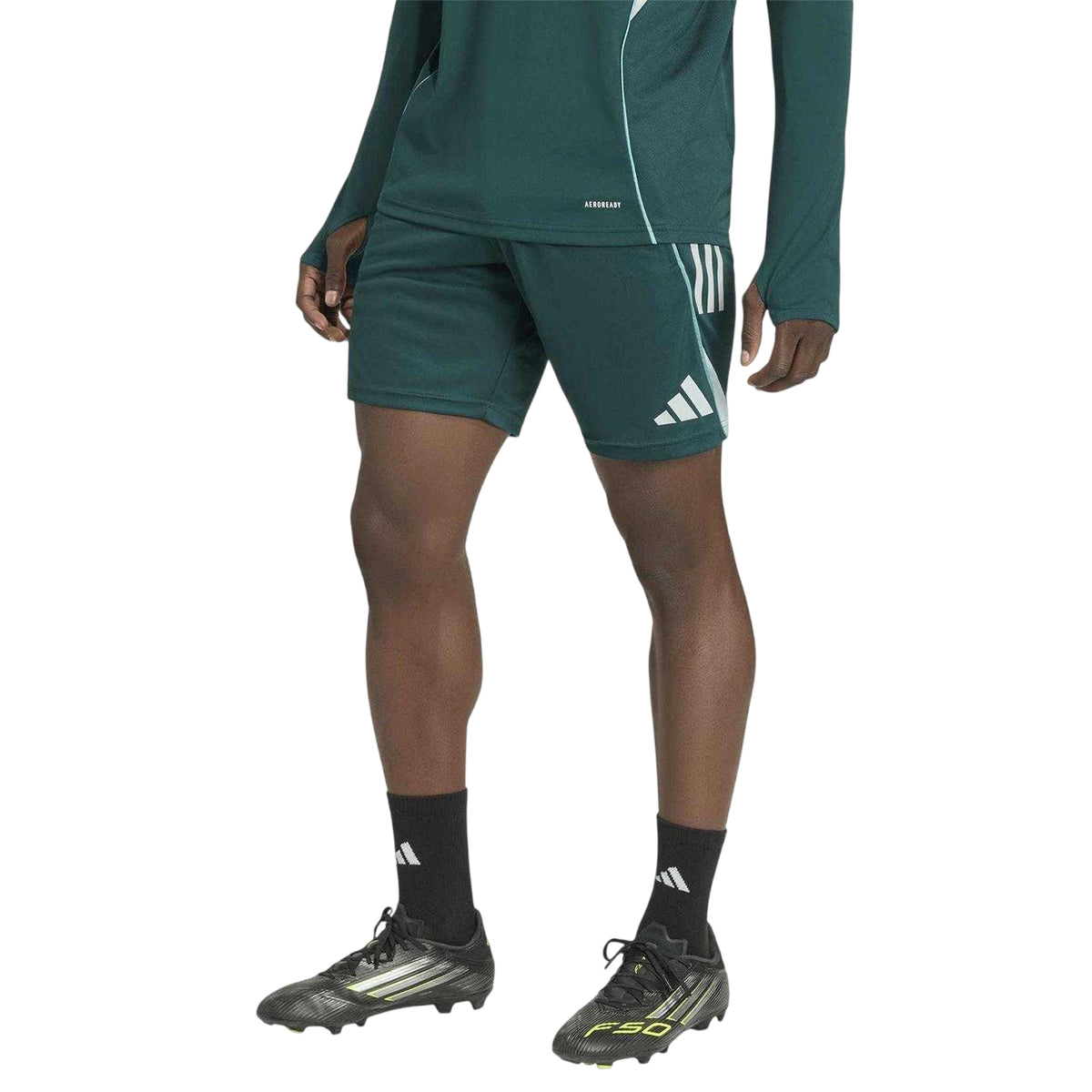 Green - Side - Adidas Mens Arsenal FC Football Shorts