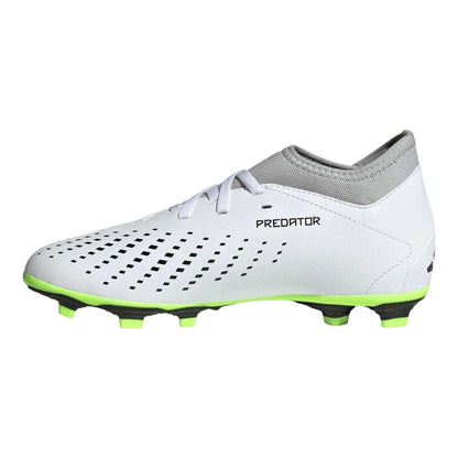 White - Back - Adidas Childrens-Kids Predator Accuracy 4 3 Stripes Flexible Ground Football Boots
