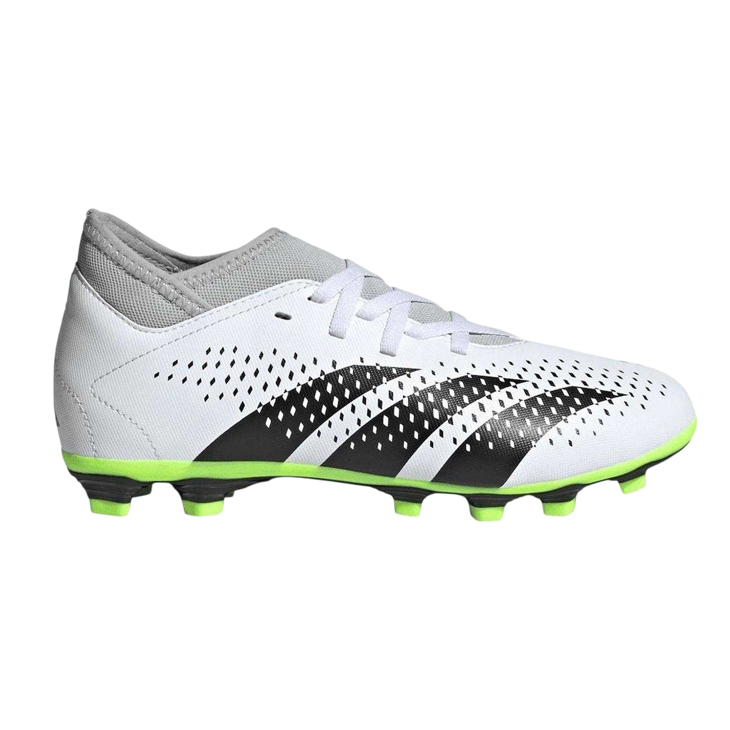 White - Front - Adidas Childrens-Kids Predator Accuracy 4 3 Stripes Flexible Ground Football Boots