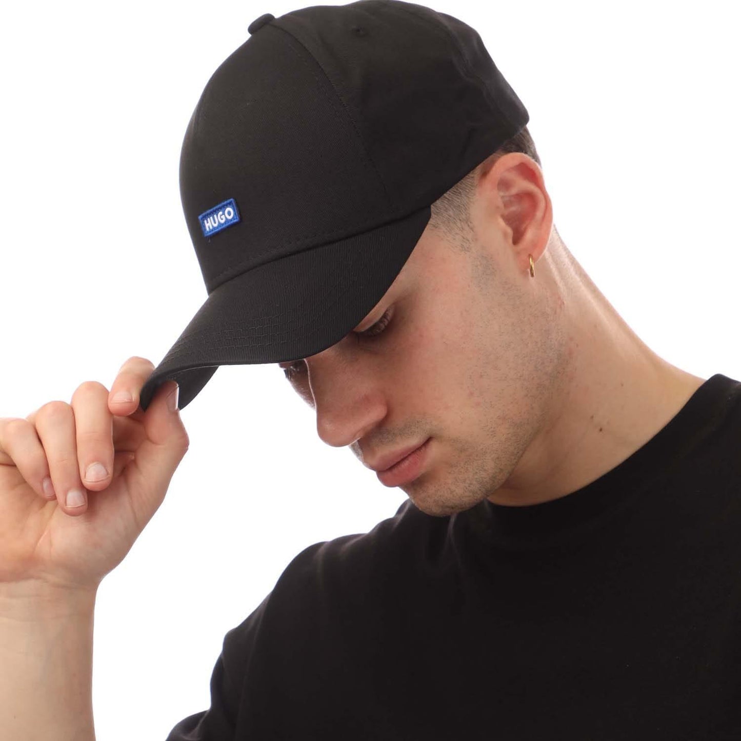 Black - Side - Hugo Boss Jinko Logo Baseball Cap