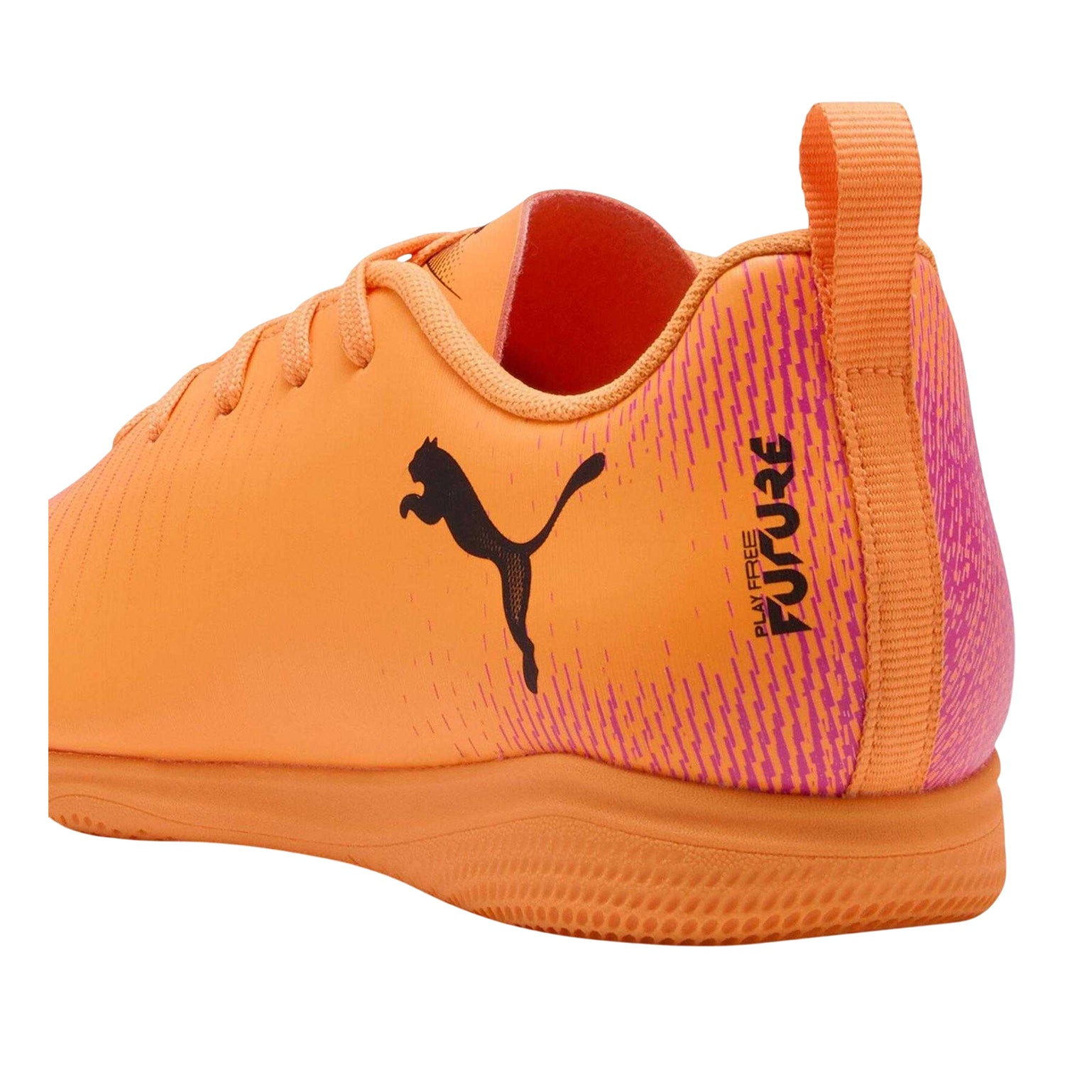 Hot Red-Black - Back - Puma Childrens-Kids Future 8 Play Indoor Football Shoes