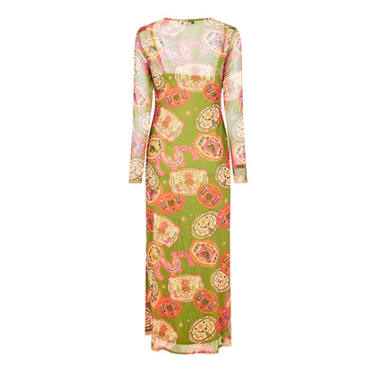 Olive - Back - Never Fully Dressed Womens-Ladies Maxi Dress