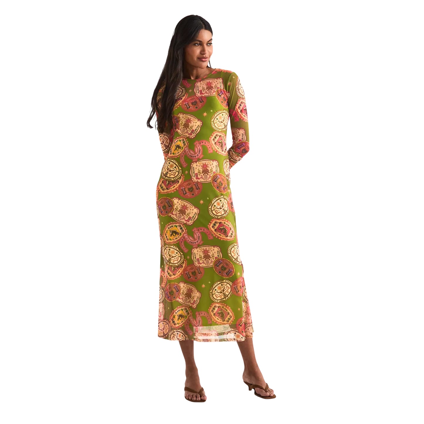 Olive - Side - Never Fully Dressed Womens-Ladies Maxi Dress