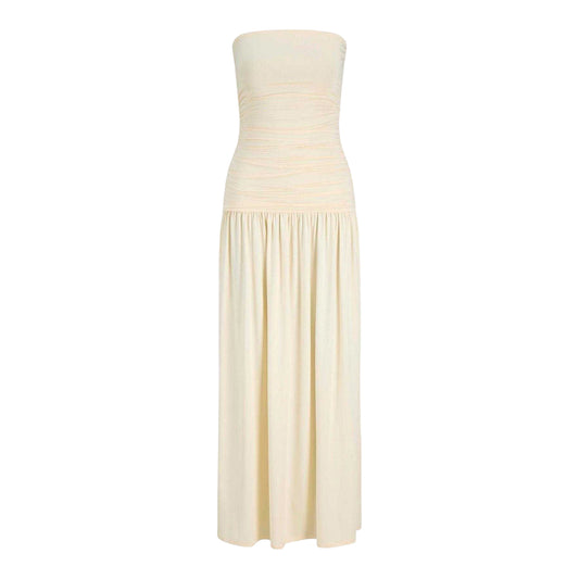 Alabaster - Front - JJXX Womens-Ladies Bandeau Slip Dress