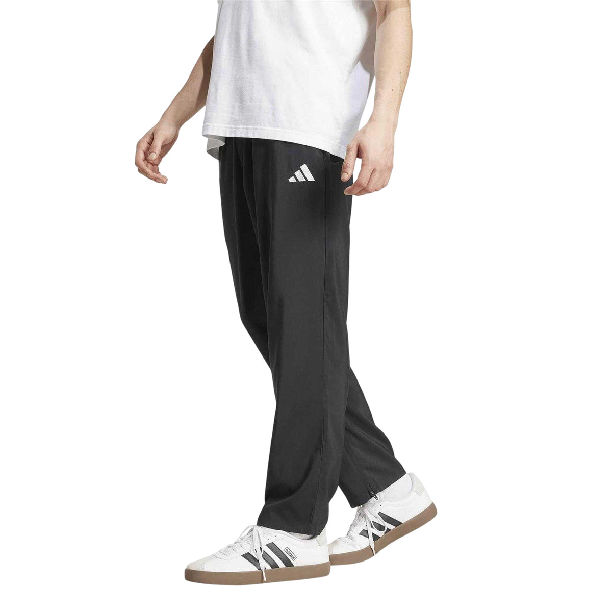 Black - Side - Adidas Mens Studio Lounge Joggers