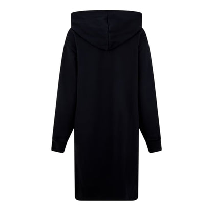 Black - Back - Diesel Womens-Ladies Ilse Midi Hooded Sweatshirt Dress