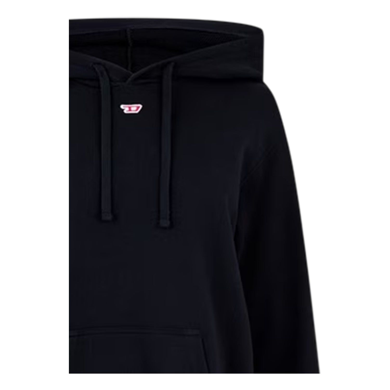 Black - Side - Diesel Womens-Ladies Ilse Midi Hooded Sweatshirt Dress