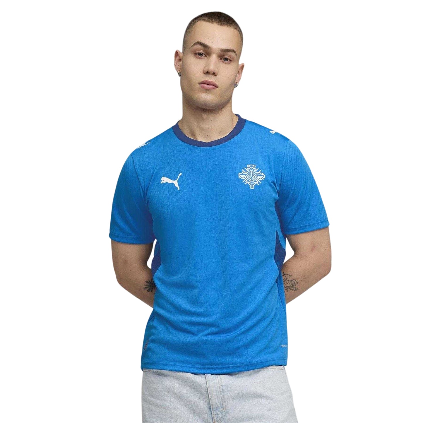 Blue-White - Side - Puma Mens World Cup 2026 Iceland Home Shirt