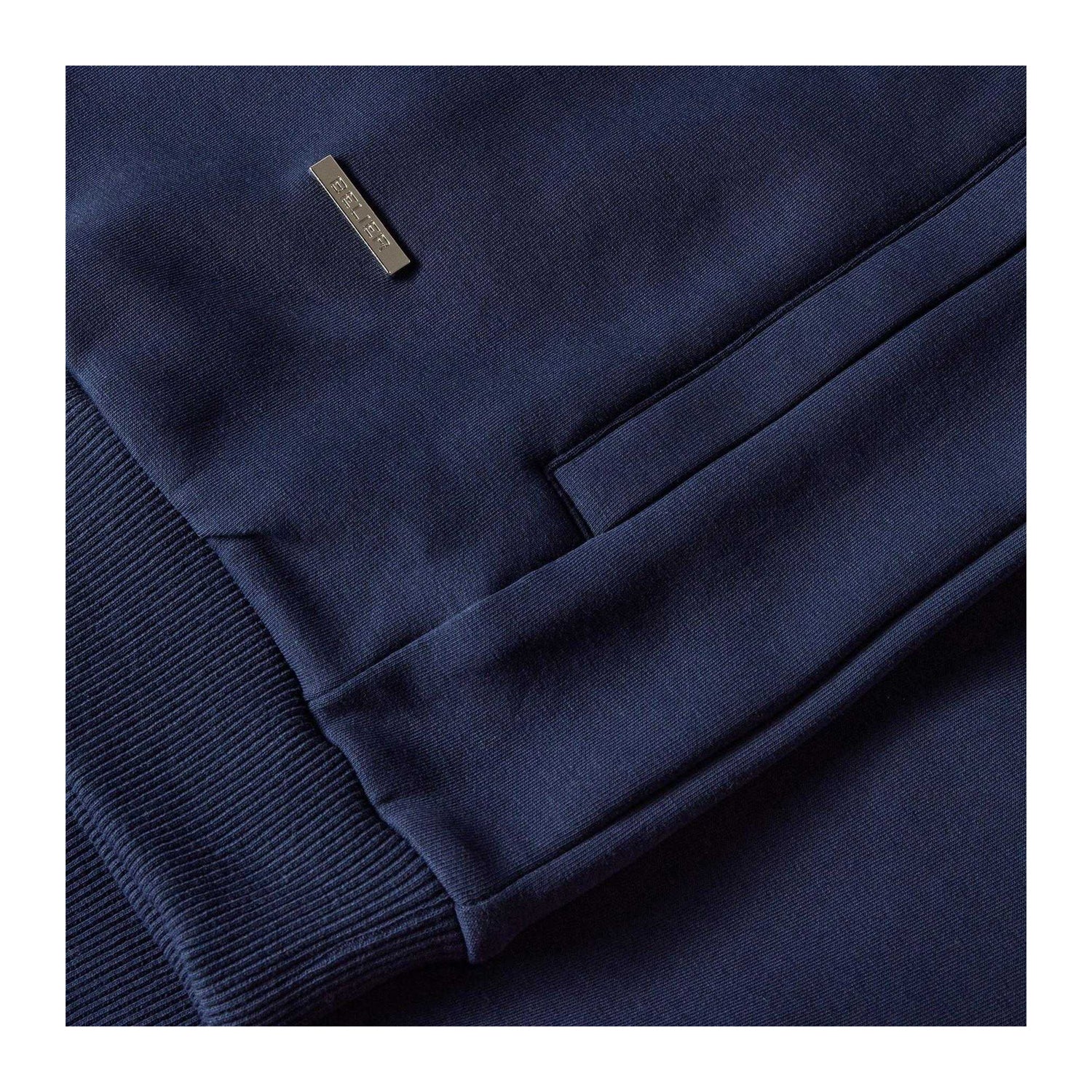 Navy - Side - Belier Mens Premium Jersey Hoodie
