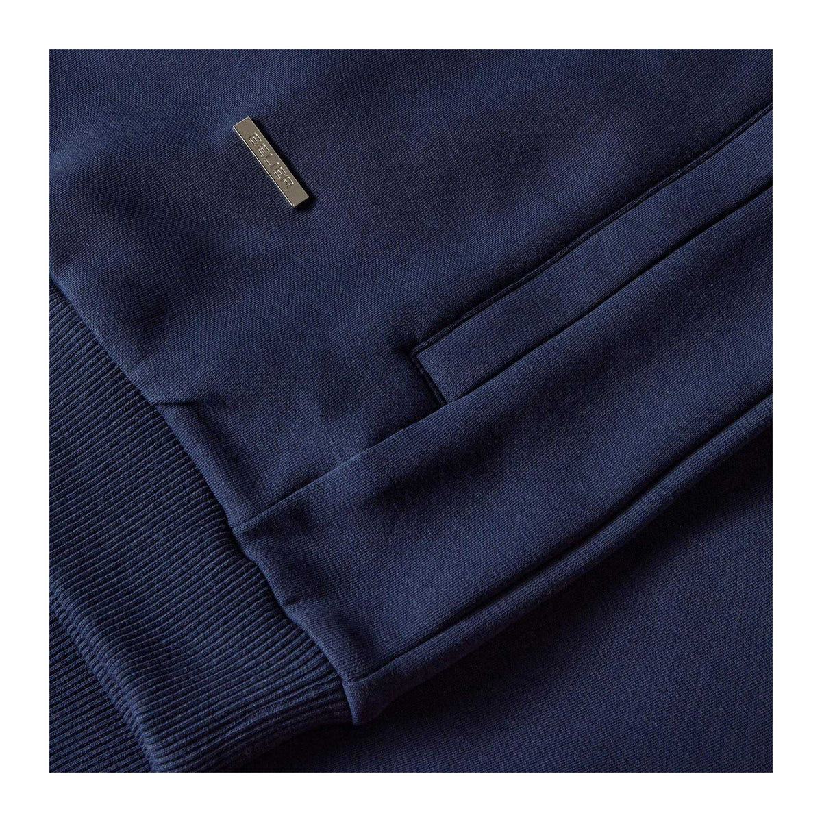 Navy - Side - Belier Mens Premium Jersey Hoodie