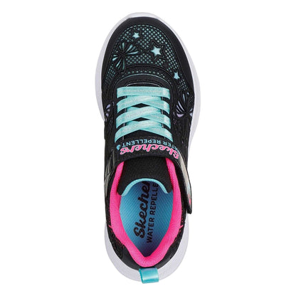 Black-Pink-Teal - Lifestyle - Skechers Girls Flower Low Cut Trainers