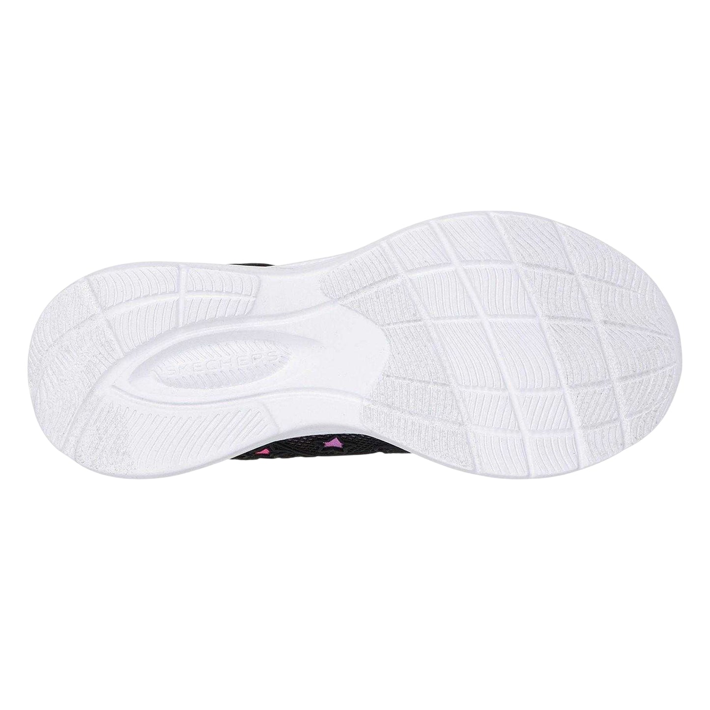 Black-Pink-Teal - Pack Shot - Skechers Girls Flower Low Cut Trainers