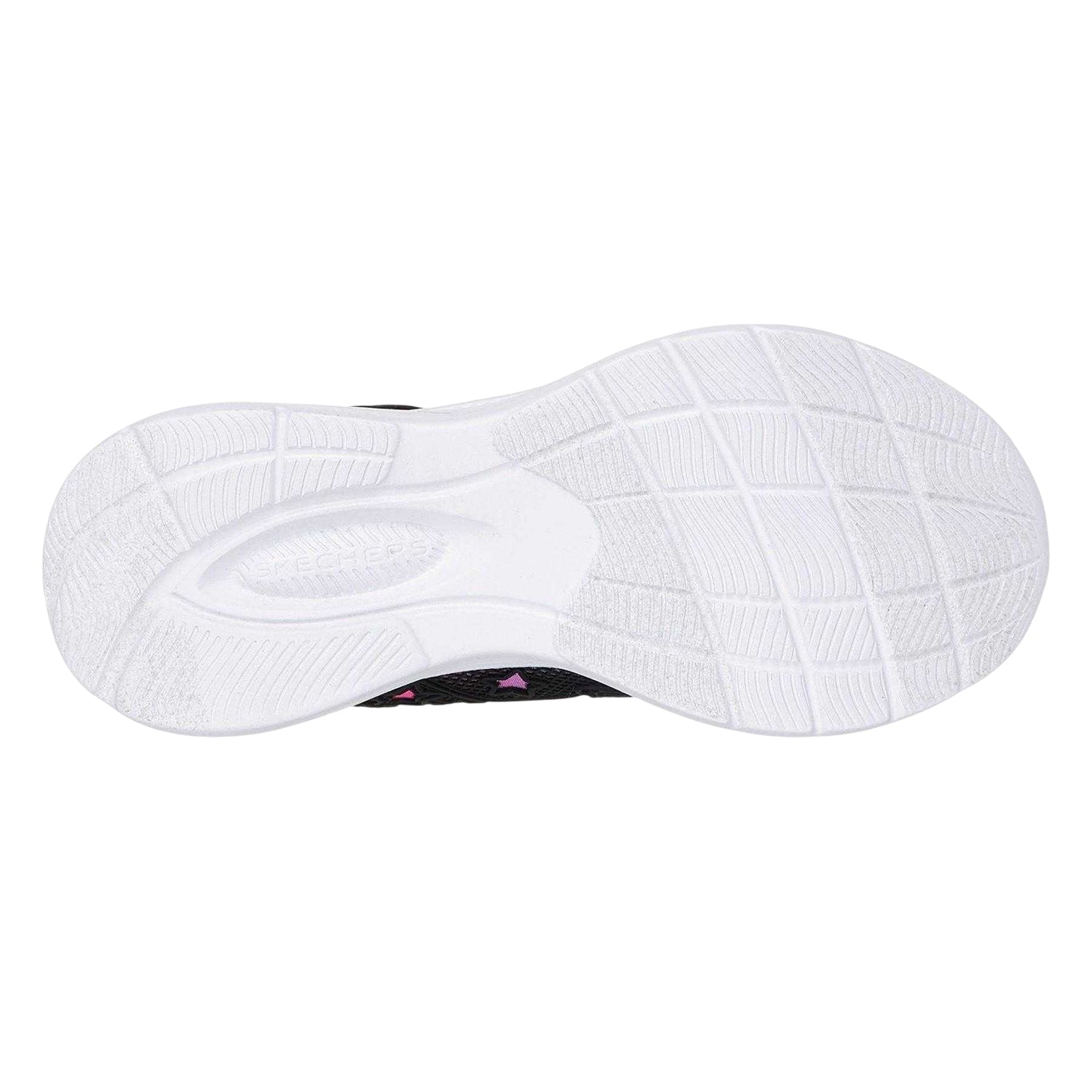 Black-Pink-Teal - Pack Shot - Skechers Girls Flower Low Cut Trainers