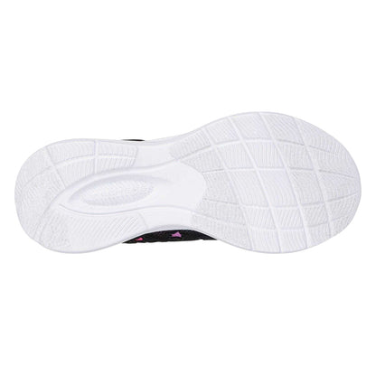 Black-Pink-Teal - Pack Shot - Skechers Girls Flower Low Cut Trainers