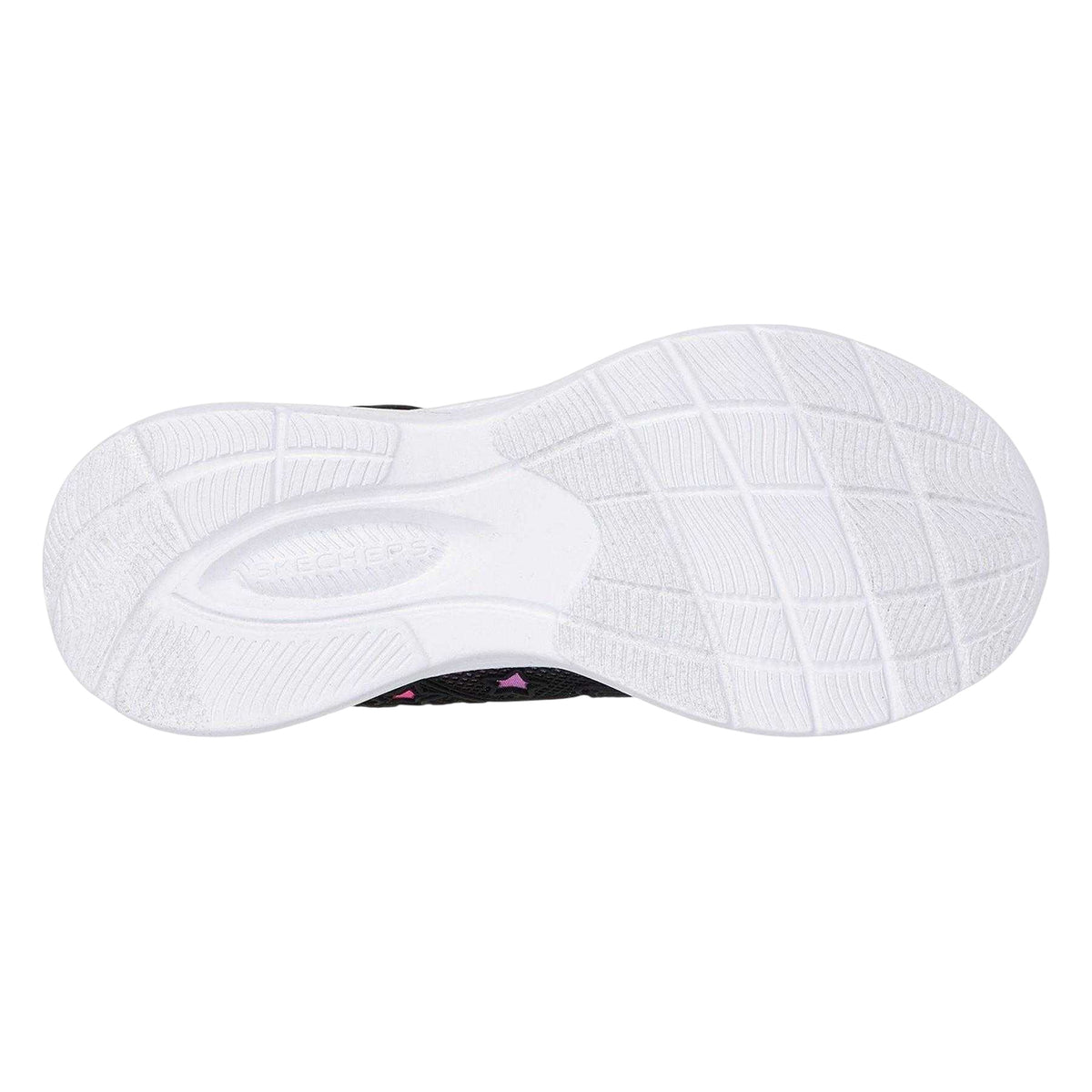 Black-Pink-Teal - Pack Shot - Skechers Girls Flower Low Cut Trainers