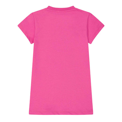 Azalea Pink - Back - Moschino Girls Teddy Bear Sweatshirt Dress