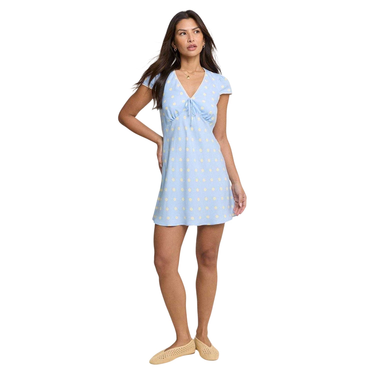 Blue - Side - Nobody´s Child Womens-Ladies Rosa Polka Dot Mini Dress