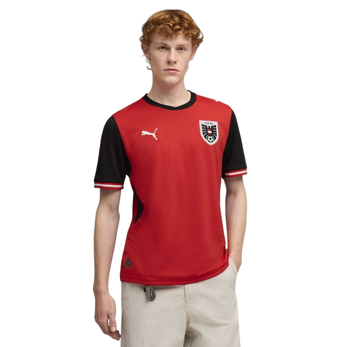 Red-Black - Lifestyle - Puma Mens World Cup 2026 Austria FC Home Shirt