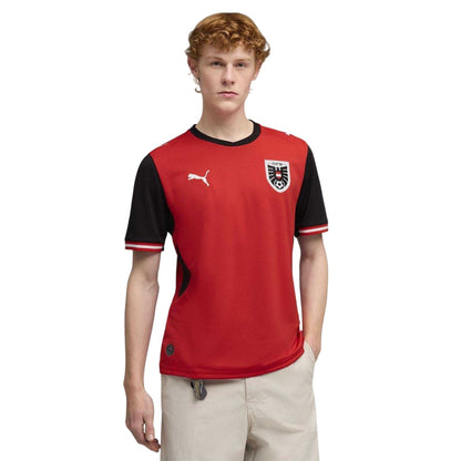 Red-Black - Lifestyle - Puma Mens World Cup 2026 Austria FC Home Shirt
