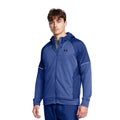 Blue - Side - Under Armour Mens Storm Fleece Full Zip Hoodie