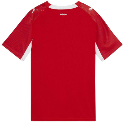 Red-White - Back - Puma Childrens-Kids World Cup 2026 Switzerland FC Home Shirt