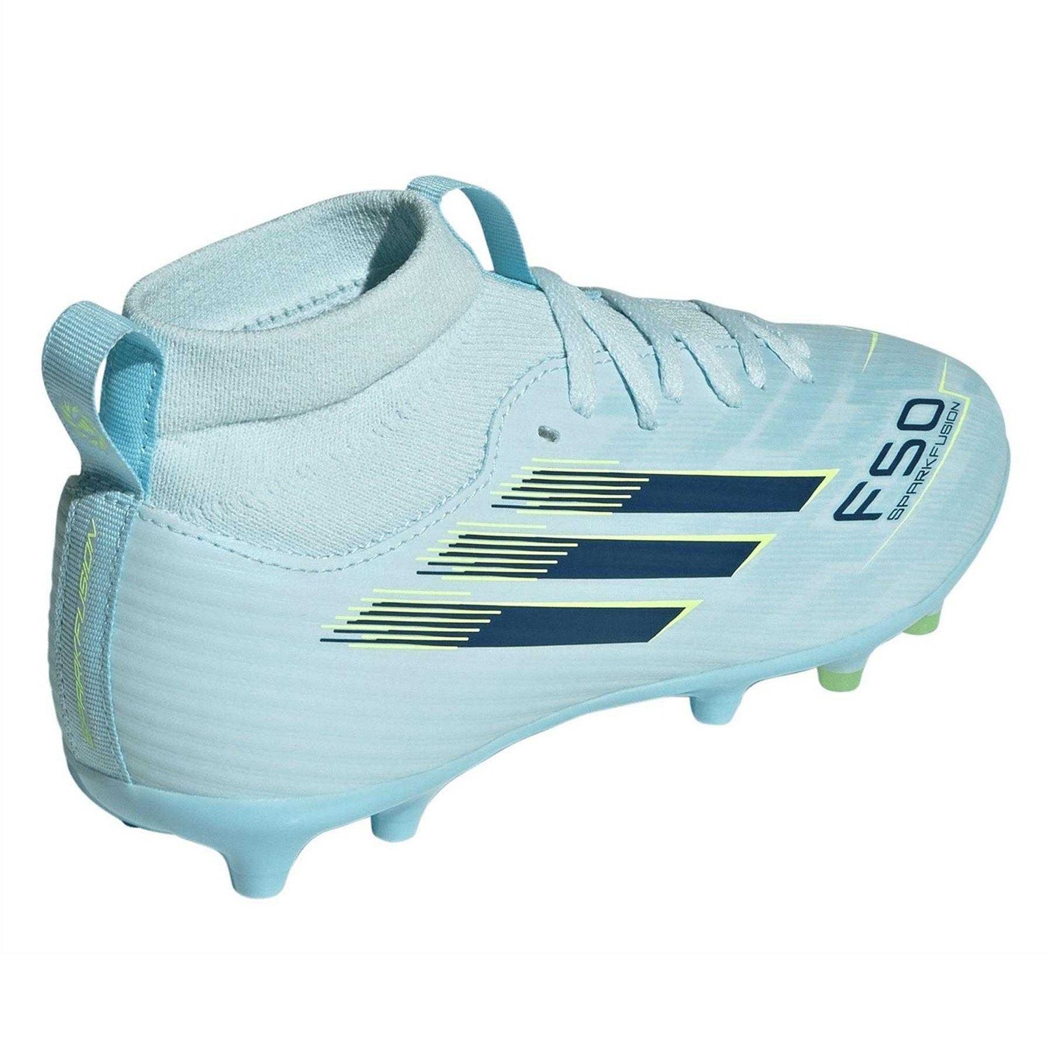 Blue-Yellow - Back - Adidas Childrens-Kids League Firm Ground Football Boots