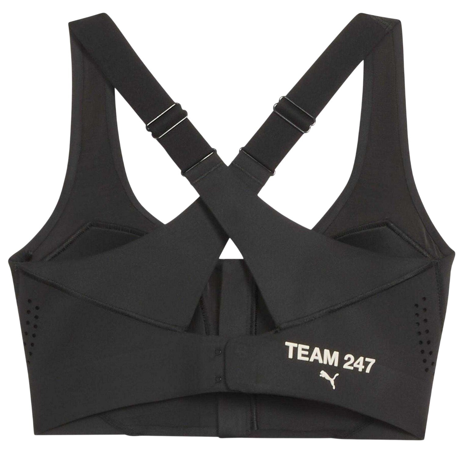 Puma Black - Back - Represent Womens-Ladies 247 Puma Zipped Sports Bra