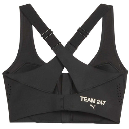 Puma Black - Back - Represent Womens-Ladies 247 Puma Zipped Sports Bra