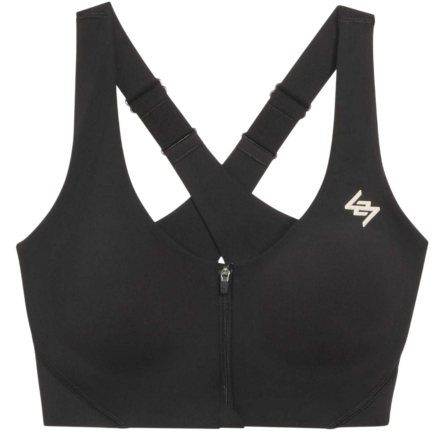 Puma Black - Front - Represent Womens-Ladies 247 Puma Zipped Sports Bra