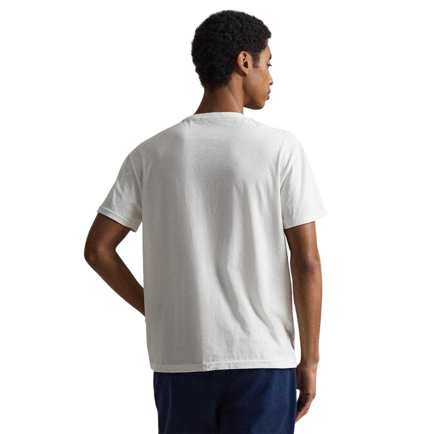 White - Back - Ralph Lauren Mens Polo Crew Neck T-Shirt
