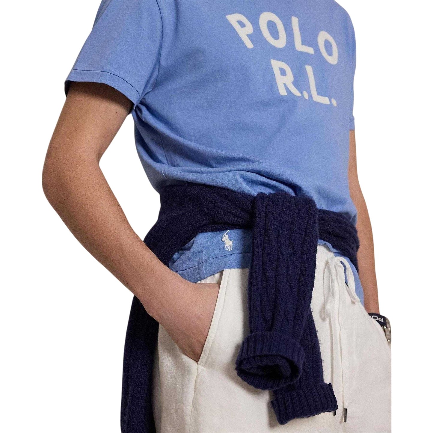 Bristol Blue - Side - Ralph Lauren Mens Polo Crew Neck T-Shirt