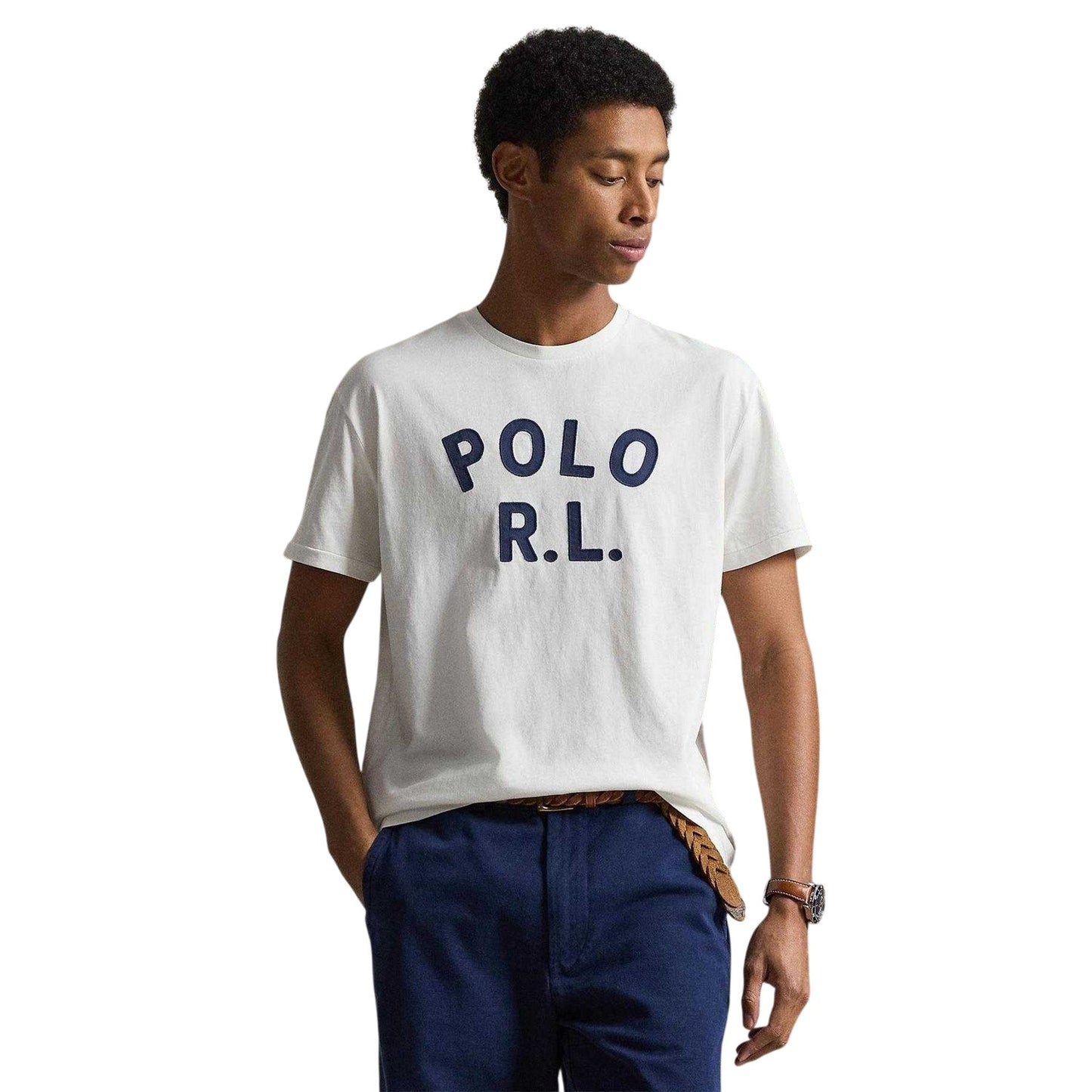 White - Lifestyle - Ralph Lauren Mens Polo Crew Neck T-Shirt