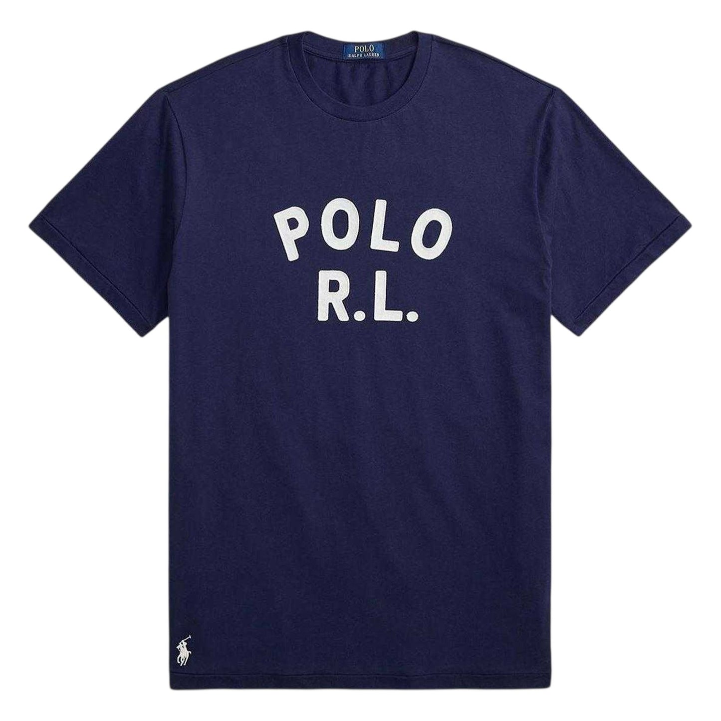 Navy - Front - Ralph Lauren Mens Polo Crew Neck T-Shirt