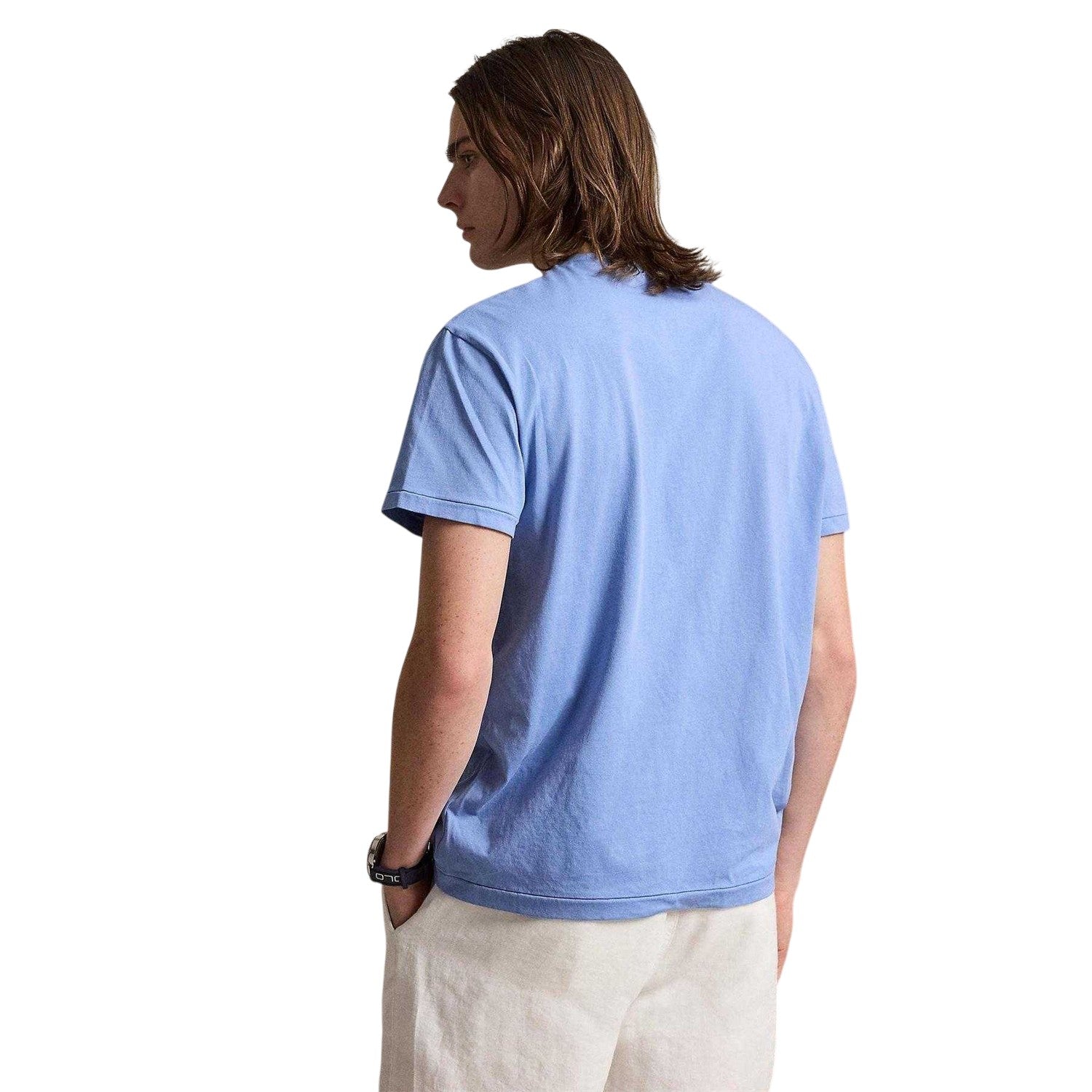 Bristol Blue - Back - Ralph Lauren Mens Polo Crew Neck T-Shirt