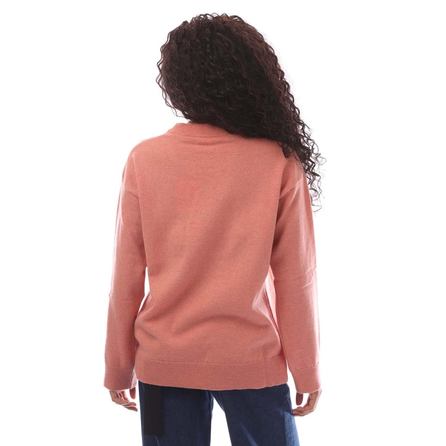 Pink - Back - Gant Womens-Ladies Lambswool Crew Neck Jumper