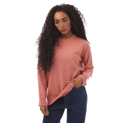 Pink - Front - Gant Womens-Ladies Lambswool Crew Neck Jumper